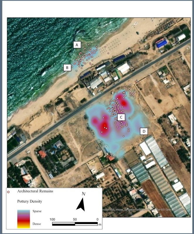 Aerial documentation map of archaeological remains at Tell Ruqeish
